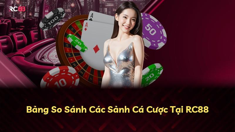 Bảng So Sánh Các Sảnh Cá Cược Tại RC88